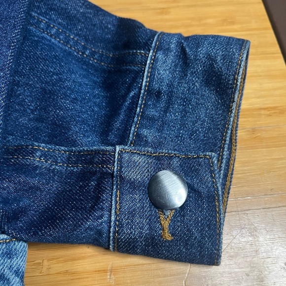 NWOT Frame- Reconstructed Denim Jacket. Size L - Picture 13 of 13